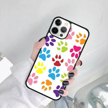 Load image into Gallery viewer, Dog Foot Print Colorful Pattern Phone Case For Iphone 14 Se 2020 Xr Xs 11 12 13 Mini Pro Max 6 7 8 Plus  Ultra Designer Printed Hard Back Case
