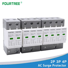 Load image into Gallery viewer, AC SPD Surge Protection 2P 3P 4P 10〜20KA/20〜40KA /30KA〜60KA House Lightning  Protector Low-Voltage Arrester Protective Device

