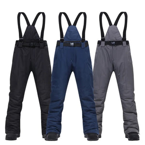 Men's Skiing Pants Brands New Warm Outdoor Sports Waterproof Thinken Women's Snow Trousers Suspenders Winter Snowboard Pants Men