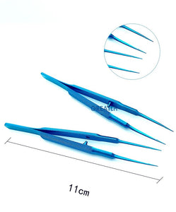 4pcs titanium Ophthalmic instrument set forcep needle holder scissor OR Silicone Sterilization tray