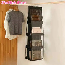 Load image into Gallery viewer, Hanging Closet Organizer Bag - Eco-Friendly 3D Transparent Storage for Tote Bags &amp; Purses
