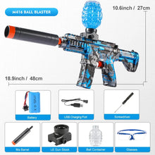 Load image into Gallery viewer, M416 Electric Ball Blaster Toy Gun – High-Speed Rechargeable Toy with Metallic Finish, Perfect Holiday Gift (Bullets Excluded)

