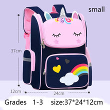 Load image into Gallery viewer, Kid Unicorn Backpack for Girls – Rainbow Eyes Waterproof School Bag
