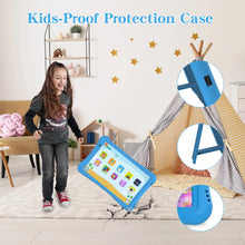 Load image into Gallery viewer, PRITOM 10 inch kids tablet Android 12, 4GB(2+2)+32GB, Quad Core, 6000 mAh, WiFi 6, Dual Camera, Bluetooth, Toddler Tablet
