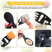 Load image into Gallery viewer, Outdoor Survival Tools 5 in 1 Camping Multi-functional EDC Kit Practical Fork Knife Spoon Bottle/Can Opener
