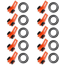 Load image into Gallery viewer, 10pcs/lot Fishing Rod Pole Hook Keeper - Securely Silicone Ring Iso Hold Bait Lures and Jigs for Safe and Easy Fishing
