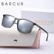 Load image into Gallery viewer, BARCUR Polarized Square Frame Sunglasses for Men and Women – Timeless Fashion UV400 Wave Point Design Casual Style Durable PC Eyewear for Summer Outdoor Driving Travel and Gift Giving
