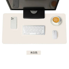Load image into Gallery viewer, Large White PU Leather Mouse Pad – Waterproof Non-Slip Gaming Desk Mat for Keyboard &amp; Computer Setup
