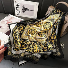 Load image into Gallery viewer, Four Seasons Print Silk Scarf – 70x70cm Luxury Headband &amp; Shawl
