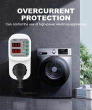 Load image into Gallery viewer, TOSVA-16 Reclosable Voltage current Protector Socket AC 110V 220V Adjustable 16A Power Surge Protector EU Plug Socket TOMZN
