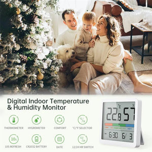 NOKLEAD Home Indoor Temperature Humidity Meter LCD Digital Thermometer Hygrometer Sensor Gauge Weather Station Smart Home 2023