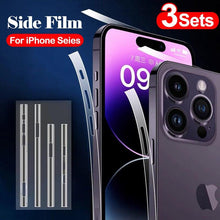 Load image into Gallery viewer, 3Sets Clear Sticker Phone Side Film for iPhone 14 13 12 11 Pro Max X XR XS Frame Protective Ultra-Thin Border Film 3D Carbon Fiber Ultra Thin Protective Film
