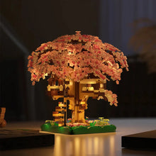 Load image into Gallery viewer, Pink cherry tree house building micro-particle building block classic model girl series difficult assembly toys
