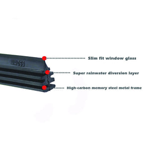 2PCS Frameless Car Windshield Windscreen Wiper Blade Soft Vehicle Insert Rubber Strip (Refill) 6mm 26"28"30"32" Car Accessories