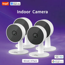 Load image into Gallery viewer, Tuya Smart Security 2/4Pack - 3MP Wired Camera w/Night Vision, Motion/Sound Detection, Pet Monitor for Home, iOS/Android/Web
