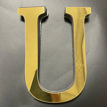 Load image into Gallery viewer, Gold Mirror 3D Letter Wall Stickers – Acrylic Peel &amp; Stick Decor
