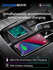 Car QI Wireless Charging Charger Mobile Phone Fast Charging Plate for Mercedes Benz W213 E-Class E200 E300 E260 2022