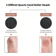 Load image into Gallery viewer, Electronic foot file pedicure sander for removing dead skin, electric callus remover with 60pcs replacement sandpaper disc
