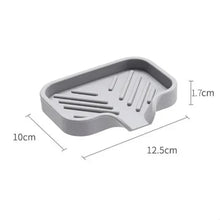 Load image into Gallery viewer, Multifunctional Silicone Sink Tray with Drain – Soap Dish, Sponge &amp; Brush Organizer for Kitchen and Bathroom (Ventilated &amp; Easy to Clean)
