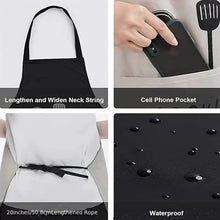 Load image into Gallery viewer, Unisex Adjustable Kitchen Apron – Solid Color PVC Cooking Apron with Pocket
