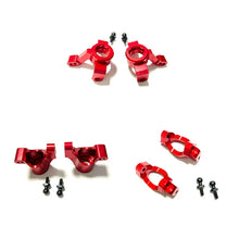Load image into Gallery viewer, New Metal Upgrade Parts Kit Caster Block Steering Blocks Suspension Arm For Traxxas Latrax Teton 1/18 RC Car Red Parts
