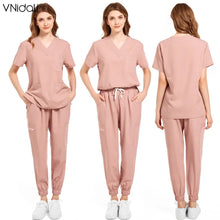 Load image into Gallery viewer, high quality elastic medical uniforms Paramedic Nurse Work healthcare workers Scrubs set beauty salons dental hospitals XS-XXL

