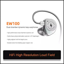 Load image into Gallery viewer, SIMGOT EW100 이어폰 유선이어폰 인이어 In-earHiFi Wired Headphone Dual-Magnetic-Circuit Dual-Cavity Dynamic For Computer Games Music Earplug
