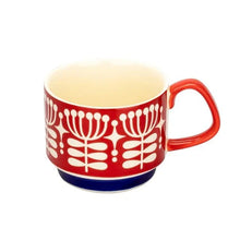 Load image into Gallery viewer, Japanese Flower Coffee Mug Set – Retro Ceramic Cup

