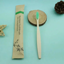 Load image into Gallery viewer, Natural Colorful Toothbrush Eco Soft Bristle Bamboo Toothbrush Bamboo Charcoal Vegan Tooth Dental Oral Care Plastic Free 10Pcs
