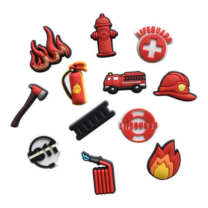 Fireman Shoe Charms for Crocs Accessories Kids Clogs Pins Boy Girls Badges Men Jeans Women Decorations Buckle Shoes Accessories