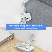 Load image into Gallery viewer, LDNIO Power Strip Adapter for Europlug 4 USB Output Electrical Socket With Extension Cable Surge Protector Home Plug SE2435
