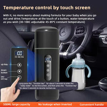 Load image into Gallery viewer, Electric Kettle 12V24V Portable Car Heating Cup 500ml Travel Heating Touch Screen Intelligent Adjustable Temperature Thermal Cup
