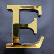 Load image into Gallery viewer, Gold Mirror 3D Letter Wall Stickers – Acrylic Peel &amp; Stick Decor
