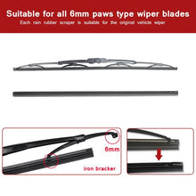 Load image into Gallery viewer, Car windscreen Wiper Blade Insert Natural Rubber Strip NR 6mm (Refill) 14&quot;16&quot;17&quot;18&quot;19&quot;20&quot;21&quot;22&quot;24&quot;26&quot;28&quot; 1pcs Car Accessories
