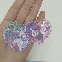 Load image into Gallery viewer, Game NEEDY GIRL OVERDOSE Rain Ame KAnge Cosplay Keychain Acrylic Heart Pendant Keyring Key Chain Bag Accessories Girls Ornament
