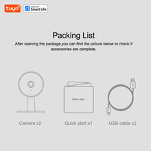 Load image into Gallery viewer, Tuya Smart Security 2/4Pack - 3MP Wired Camera w/Night Vision, Motion/Sound Detection, Pet Monitor for Home, iOS/Android/Web
