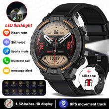 Load image into Gallery viewer, Smartwatch Military Men 360*360 HD Screen Flashlight Health Monitoring Waterproof Heart Rate BT Call Smart Watch For Android IOS
