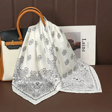 Load image into Gallery viewer, Luxury Satin Silk Square Scarf – Shawl, Hijab &amp; Fashion Wrap 2023

