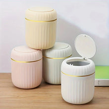 Load image into Gallery viewer, Mini Desktop Trash Can with Lid Garbage Waste Bin Organizer Bedroom Office Desk Storage Box Made Durable Plastic Home Supplies
