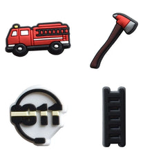 Load image into Gallery viewer, Fireman Shoe Charms for Crocs Accessories Kids Clogs Pins Boy Girls Badges Men Jeans Women Decorations Buckle Shoes Accessories
