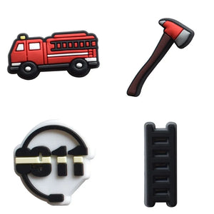 Fireman Shoe Charms for Crocs Accessories Kids Clogs Pins Boy Girls Badges Men Jeans Women Decorations Buckle Shoes Accessories