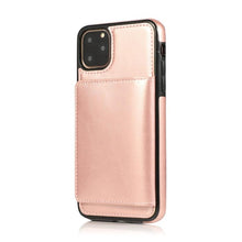 Load image into Gallery viewer, Leather Wallet Case For iPhone 11 Pro Max XS Max XR X 8 7 6S 6Plus 5 5S With Stand Card Pocket Case Cover Shockproof Texture PU Leather  Wallet Cover
