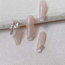 Load image into Gallery viewer, 100/50cm Luxury Crystal Chain Nail Charms - 1.5/2mm Clear &amp; AB Diamond Nail Art Decoration
