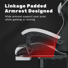 Load image into Gallery viewer, Gaming Chair with Footrest Gamer Chairs Ergonomic with Lumbar Cushion Headrest Gaming Chair Height Adjustable Computer Chair
