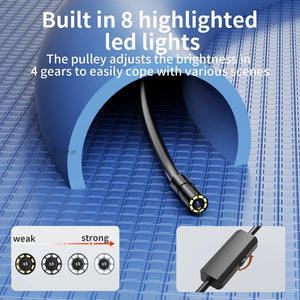 Endoscope Camera 8MM For iPhone APPLE Lightning Cars Endoscopic IP68 Waterproof 8 LEDs Borescope Inspection iPhone14 iPad iOS