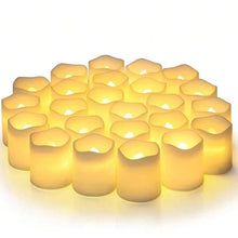 Load image into Gallery viewer, 24PCS LED Flameless Tea Light Candles – Red Shells, Battery-Operated, Romantic Décor for Weddings, Parties, and Valentine's Day
