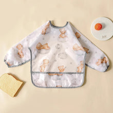 Load image into Gallery viewer, Waterproof Long Sleeve Baby Bib | Washable Feeding Bib with Full Coverage &amp; Easy Clean Design
