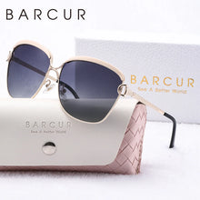 Load image into Gallery viewer, BARCUR Sunglasses Women’s Fashion Polarized Metal Frame Sunglasses UV400 Protection Multi-Color Options Trendy Square Sunglasses with Exquisite White Gift Box for Summer Parties Travel &amp; Outdoor Events
