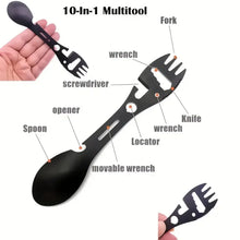 Load image into Gallery viewer, Outdoor Survival Tools 5 in 1 Camping Multi-functional EDC Kit Practical Fork Knife Spoon Bottle/Can Opener
