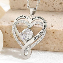 Load image into Gallery viewer, Elegant Style Heart shaped Pendant Necklace Hollow Design Mother's Day Gift Party Suitable for Best Friends Without Box
